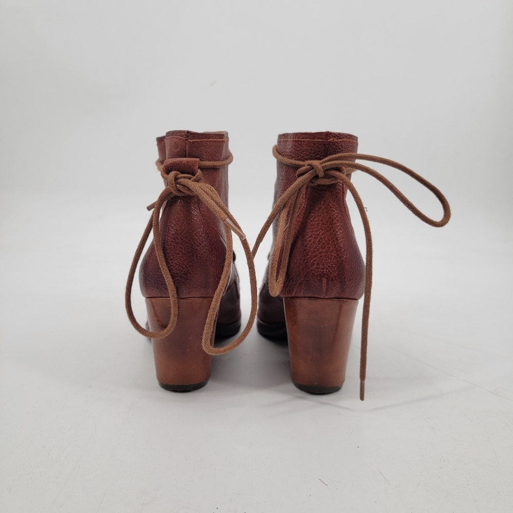 Kork Ease Kalpana Granny Lace Up Leather Boots Size 8 Brown Acadmia Romantic - Picture 6 of 16